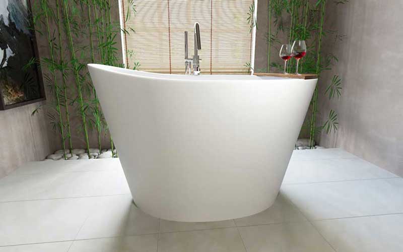 Aquatica True Ofuro Freestanding Stone Japanese Soaking Bathtub