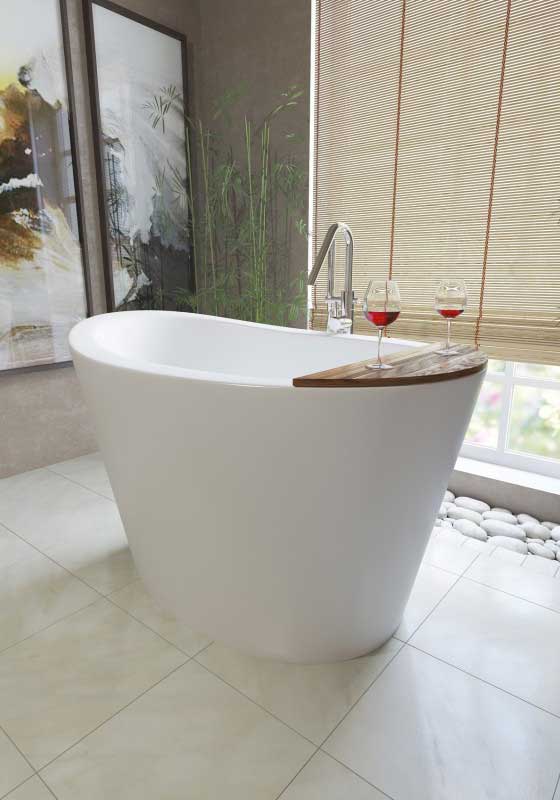 Aquatica True Ofuro Freestanding Stone Japanese Soaking Bathtub 6