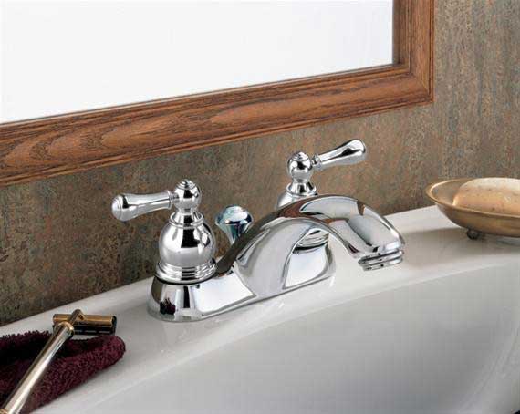 American Standard Hampton Centerset Bathroom Faucet with Double Metal Lever Handles