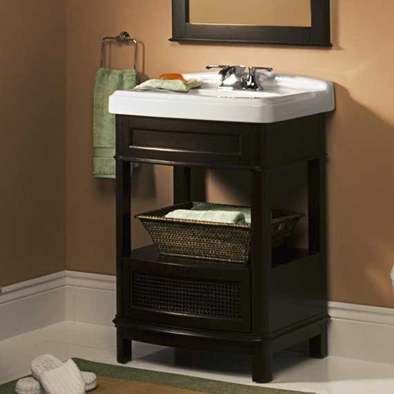 American Standard Generations 24.25" Washstand and Pedestal Top Sink Vanity Set