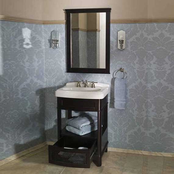 American Standard Generations 24.25" Washstand and Pedestal Top Sink Vanity Set 2