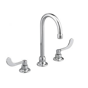 American Standard Monterrey Double Handles Widespread Bathroom Faucet with Rigid Spout and Grid Drain