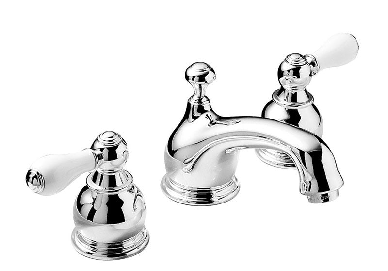American Standard Hampton Widespread Bathroom Faucet with Double Lever Porcelain Handles