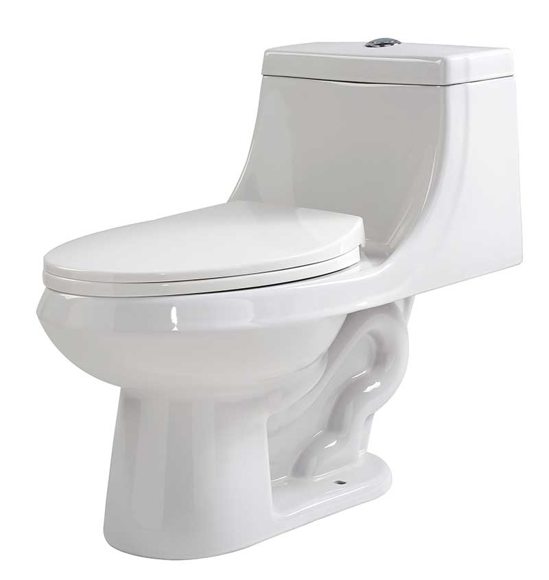 Anzzi Odin 1-piece 1.28 GPF Dual Flush Elongated Toilet in White T1-AZ056