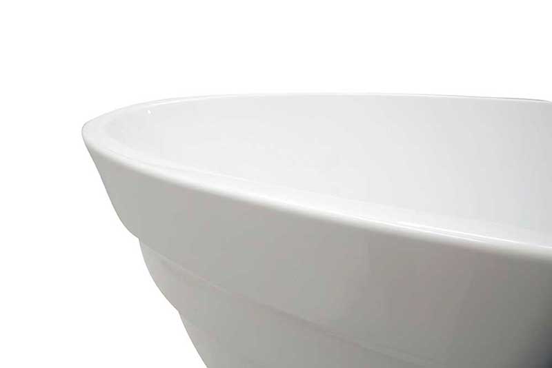 Anzzi Nimbus 66.75 in. One Piece Acrylic Freestanding Bathtub in Glossy White 10
