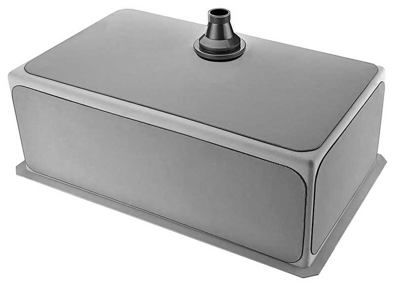 Anzzi VANGUARD Undermount Stainless Steel 32 in. 0-Hole Single Bowl Kitchen Sink with Singer Faucet in Brushed Nickel 13