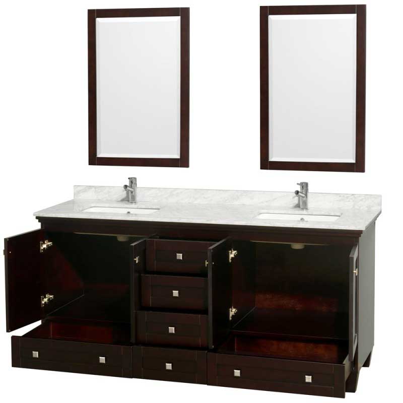 Wyndham Collection Acclaim 72" Double Bathroom Vanity - Espresso WC-CG8000-72-ESP 3