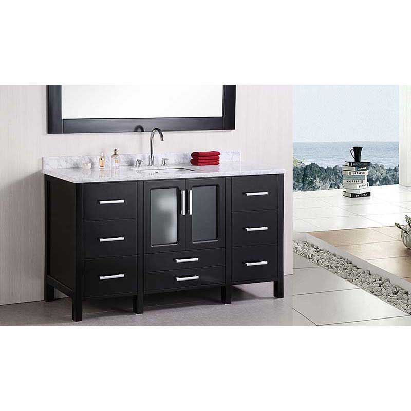 Design Element Stanton 60" Single Sink Vanity Set in Espresso 3