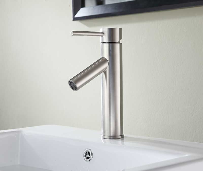 Anzzi Valle Single Hole Single Handle Bathroom Faucet in Brushed Nickel L-AZ110BN 2