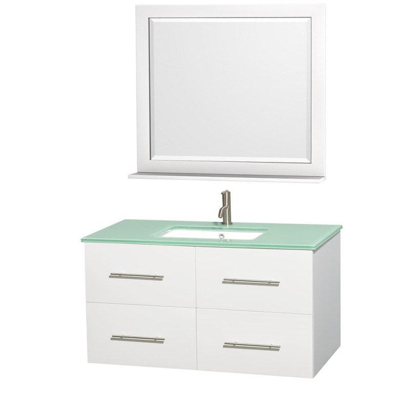 Wyndham Collection Centra 42" Single Bathroom Vanity for Undermount Sinks - Matte White WC-WHE009-42-SGL-VAN-WHT- 3