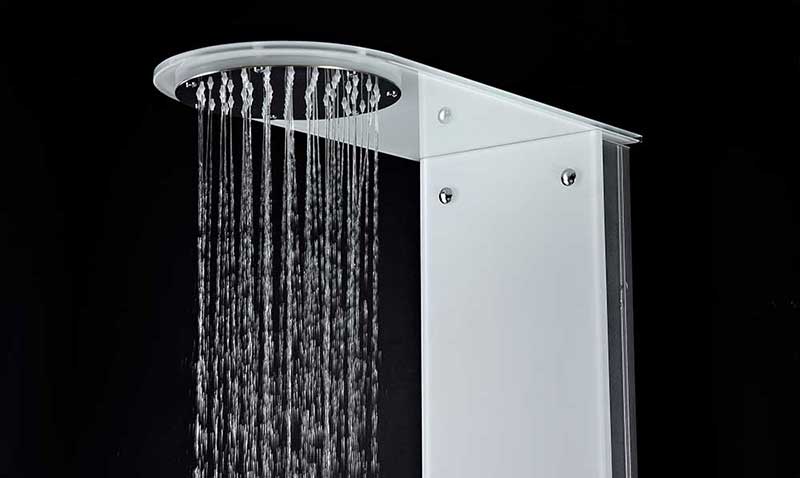 Anzzi PLAINS Series 56 in. Full Body Shower Panel System with Heavy Rain Shower and Spray Wand in White 8