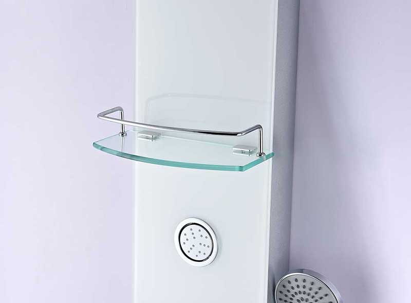 Anzzi SAVANNAH Series 60 in. Full Body Shower Panel System with Heavy Rain Shower and Spray Wand in White 7