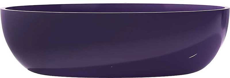 Opal 67 in. One Piece Anzzi Stone Freestanding Bathtub in Translucent Evening Violet 6