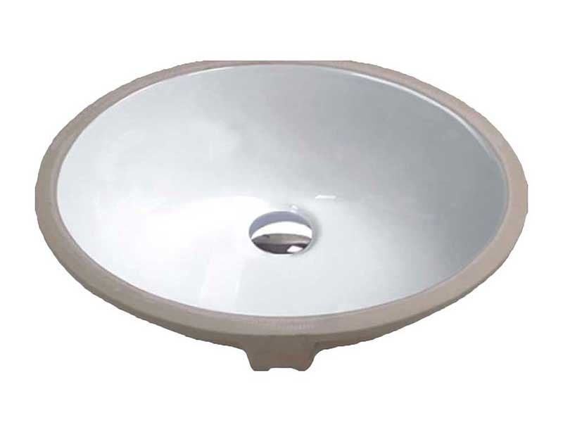Anzzi Rhodes Series 7.75 in. Ceramic Undermount Sink Basin in White