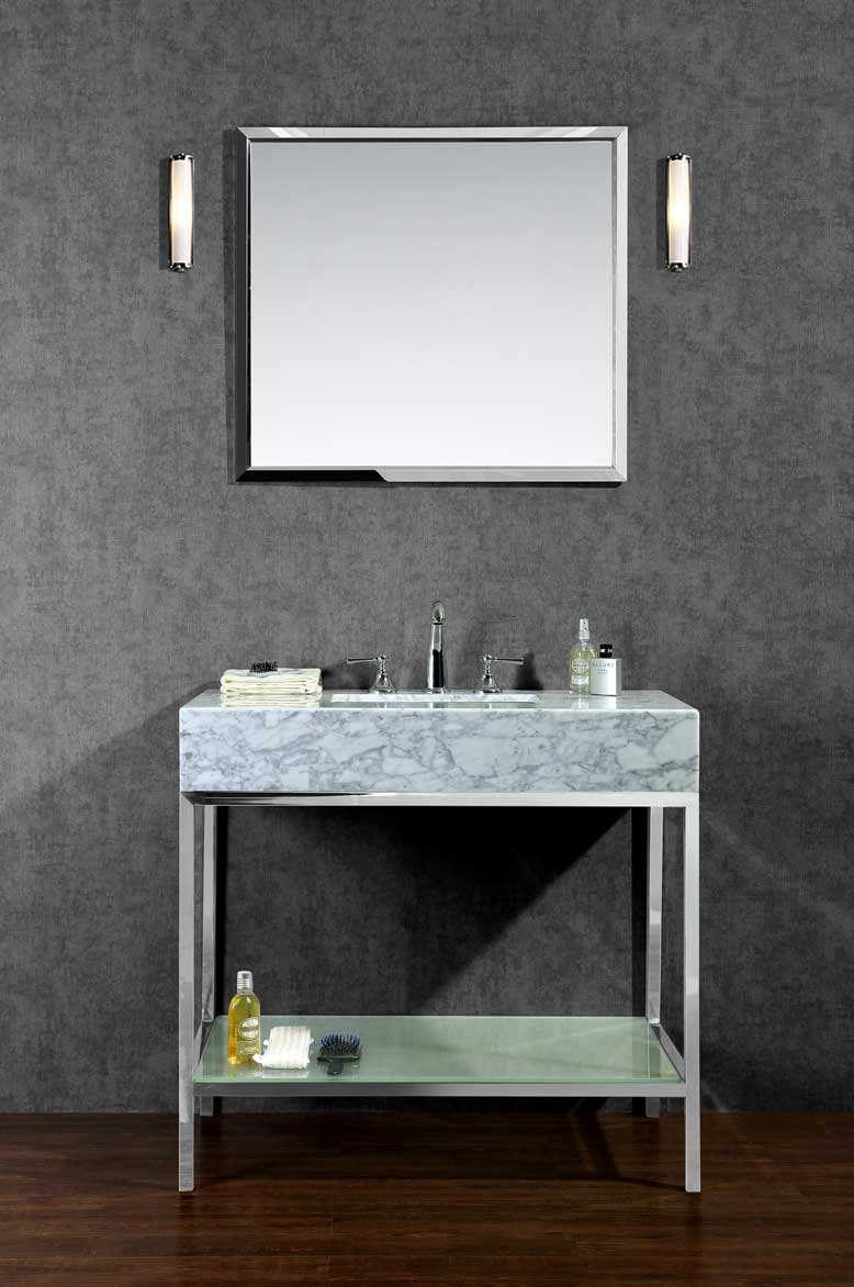 Ariel by Seacliff Brightwater 36" Single-Sink Bathroom Vanity Set With Mirror SCBRI36PSS
