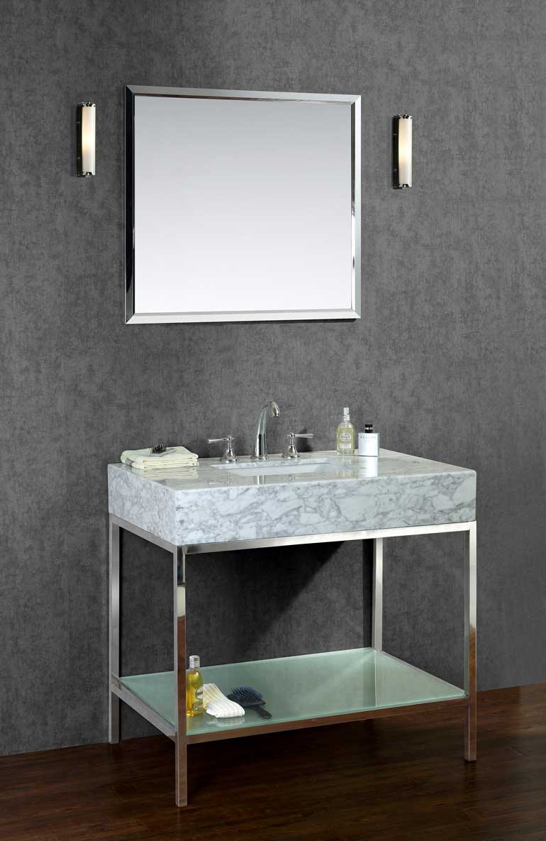 Ariel by Seacliff Brightwater 36" Single-Sink Bathroom Vanity Set With Mirror SCBRI36PSS 2