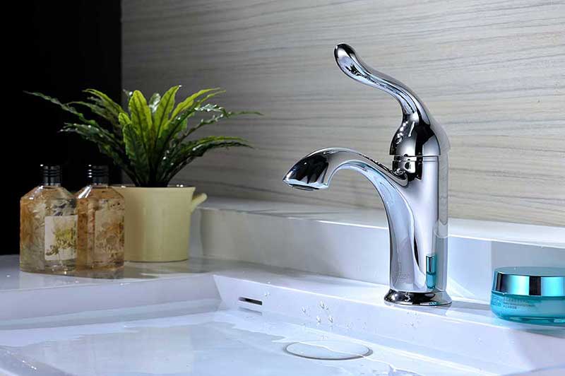 Anzzi Arc Series Single Handle Bathroom Sink Faucet in Polished Chrome 2