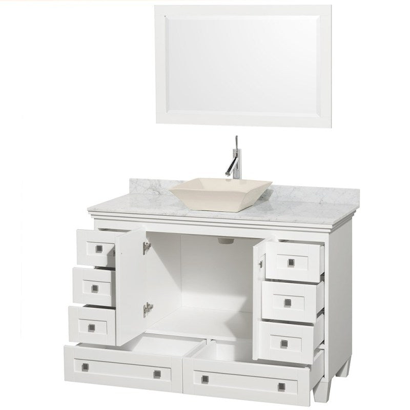 Wyndham Collection Acclaim 48" Single Bathroom Vanity for Vessel Sink - White WC-CG8000-48-SGL-VAN-WHT 7