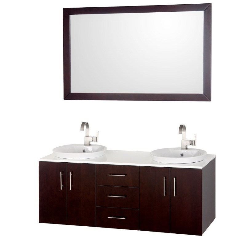 Wyndham Collection Arrano 55" Double Bathroom Vanity Set - Espresso WC-B400-55-ESP