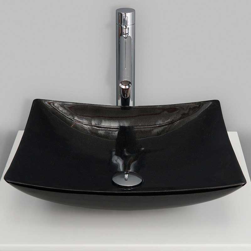 Wyndham Collection Arista Vessel Sink - Black Granite WC-GS004 3