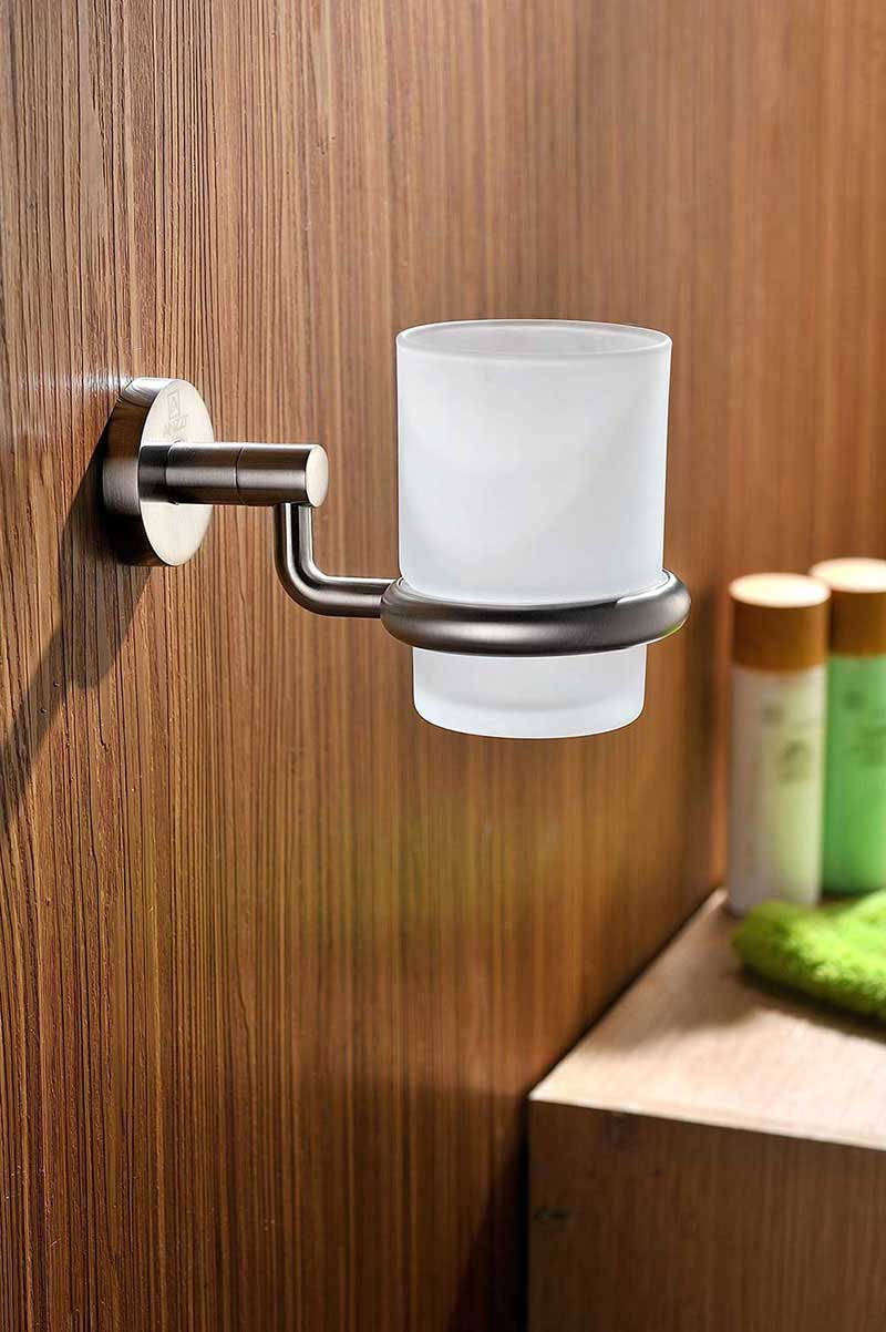 Anzzi Caster Series Toothbrush Holder in Brushed Nickel 3