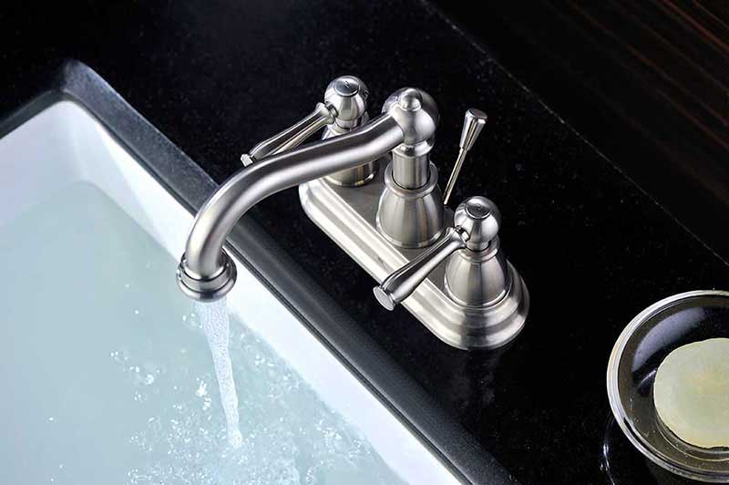 Anzzi Edge 2-Handle Bathroom Sink Faucet in Brushed Nickel 6