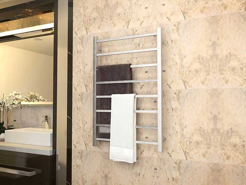 Anzzi Bell 8-Bar Stainless Steel Wall Mounted Electric Towel Warmer Rack in Brushed Nickel 2