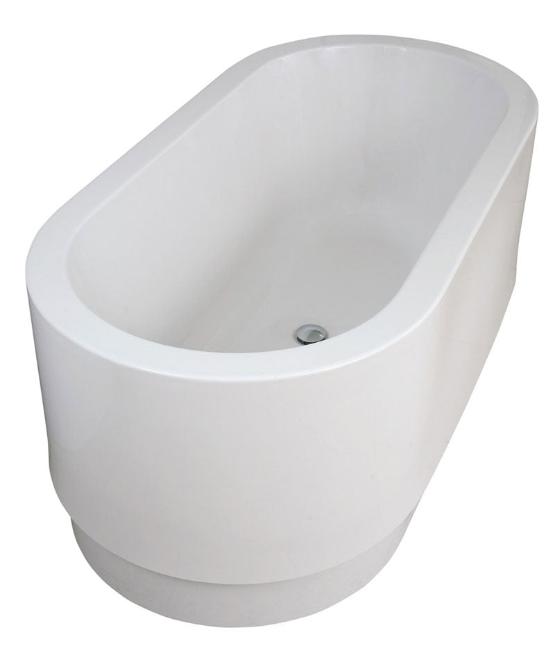 Aquatica Cocoon-Wht Freestanding Lucite® with Microban® Acrylic Bathtub - White