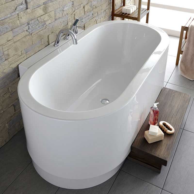 Aquatica Cocoon-Wht Freestanding Lucite® with Microban® Acrylic Bathtub - White 5