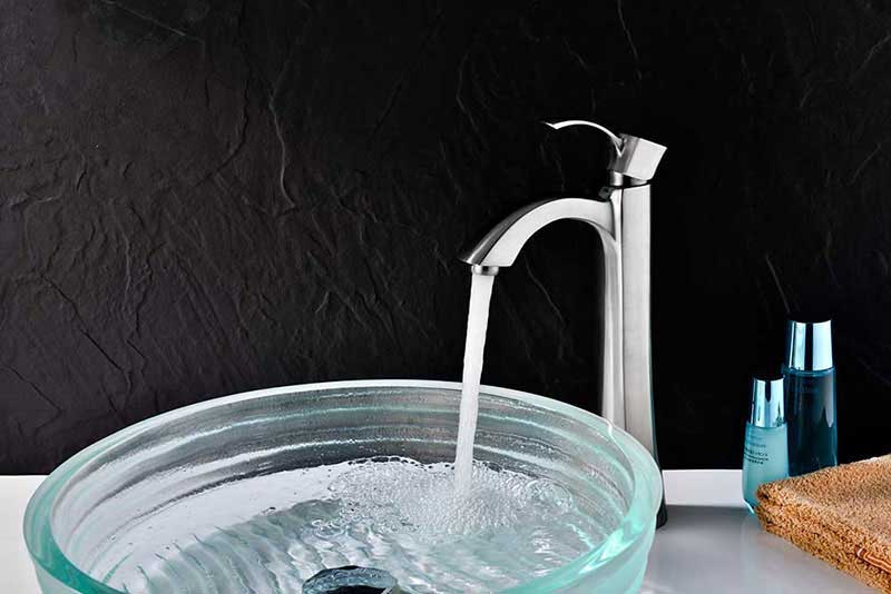 Anzzi Harmony Series Single Handle Vessel Sink Faucet in Brushed Nickel 3