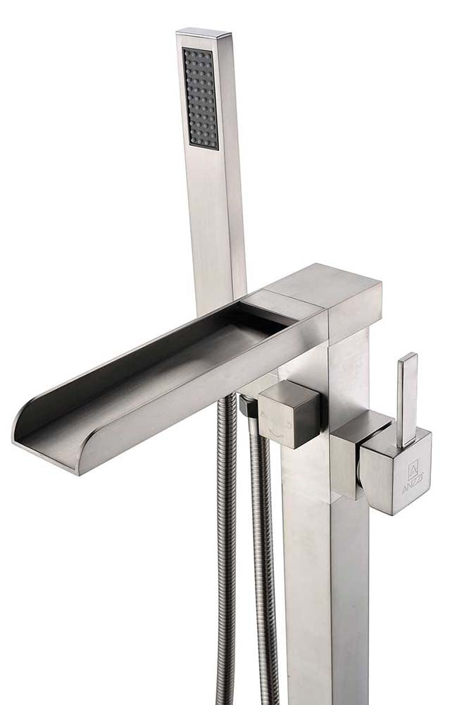 Anzzi Union 2-Handle Claw Foot Tub Faucet with Hand Shower in Brushed Nickel FS-AZ0059BN 9
