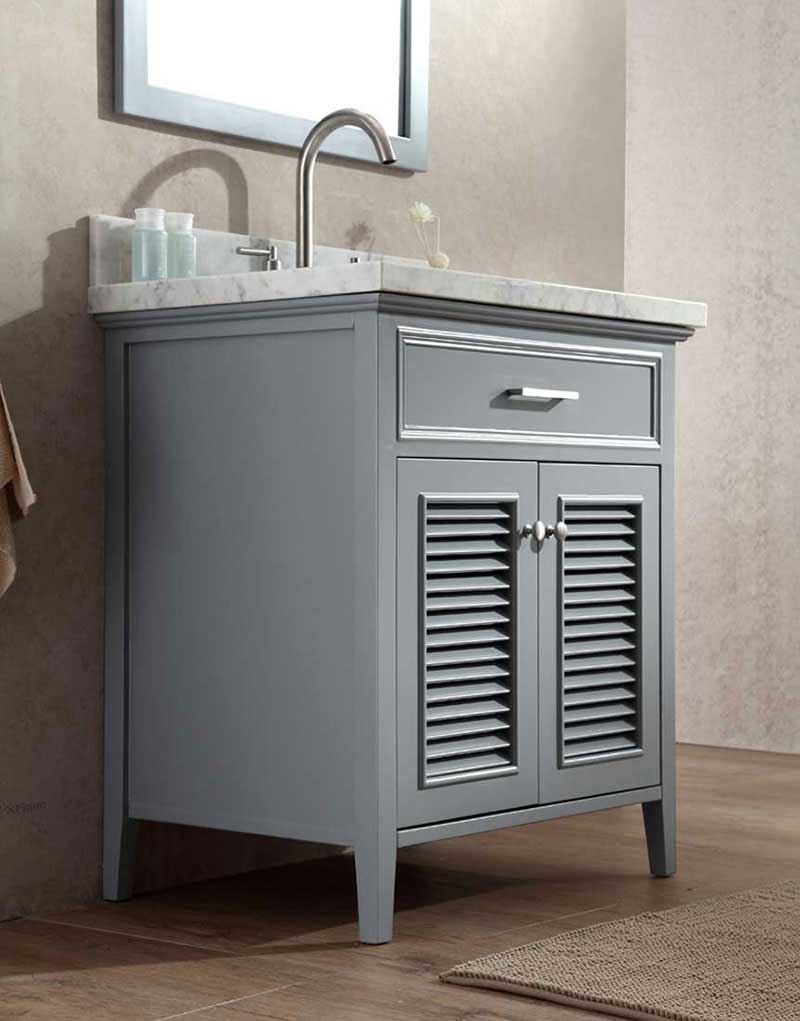 Ariel Kensington 31" Single Sink Vanity Set in Grey 4