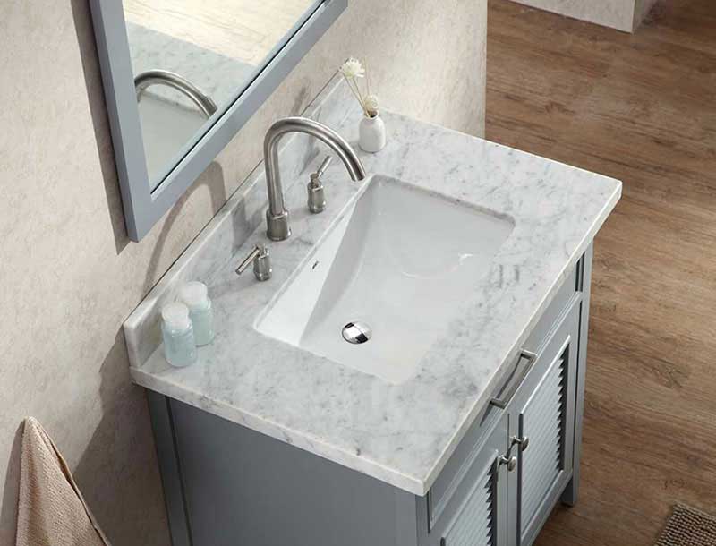 Ariel Kensington 31" Single Sink Vanity Set in Grey 5
