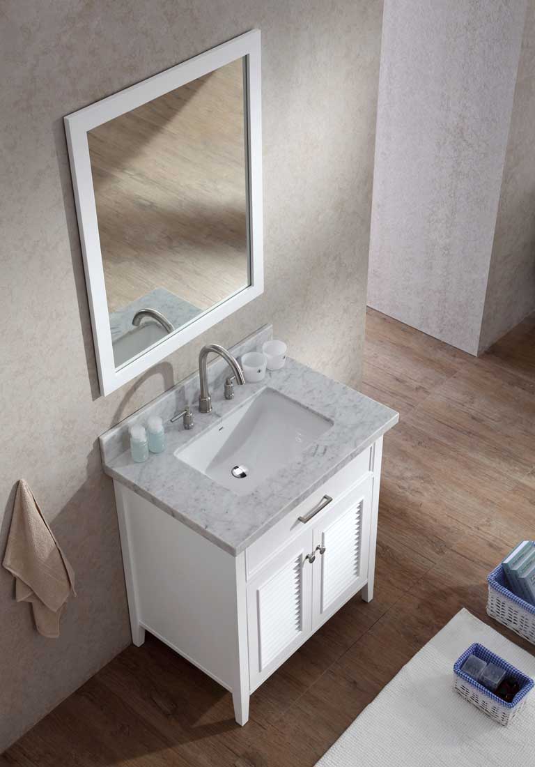 Ariel Bath Kensington 31" Single Sink Vanity Set in White 4