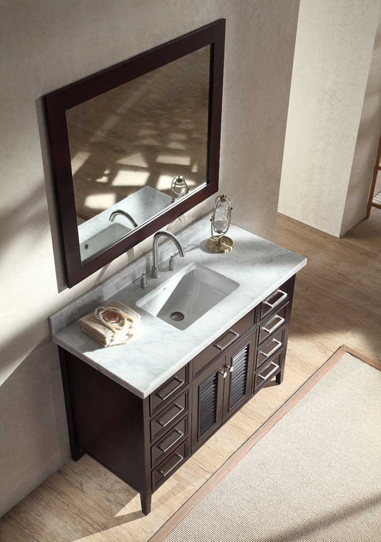 Ariel Kensington 49" Single Sink Vanity Set in Espresso 4