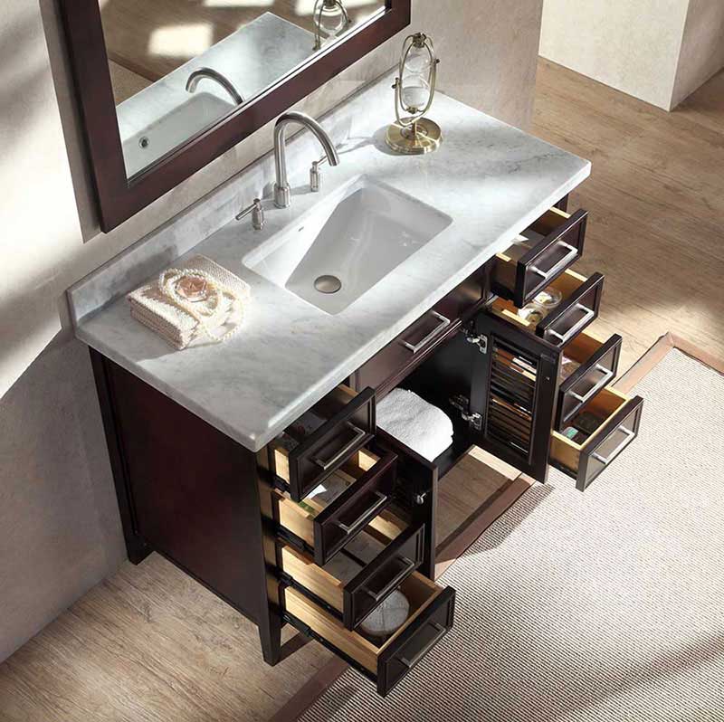 Ariel Kensington 49" Single Sink Vanity Set in Espresso 5