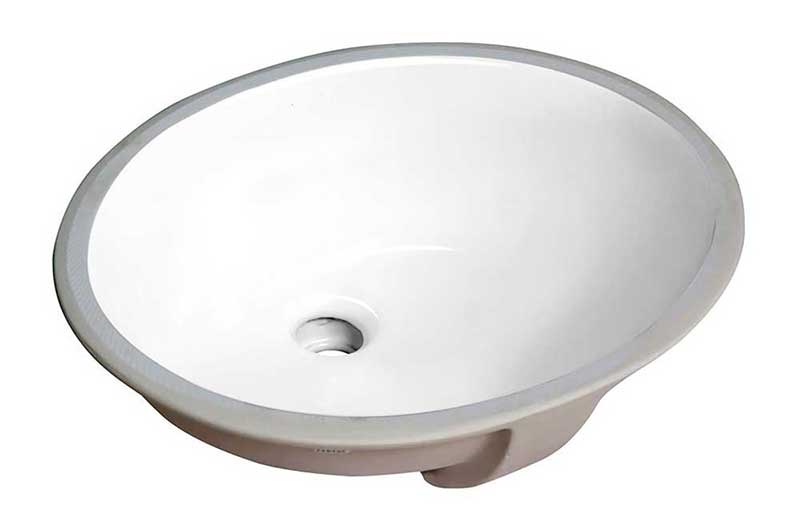 Anzzi Pegasus Series 8 in. Ceramic Undermount Sink Basin in White