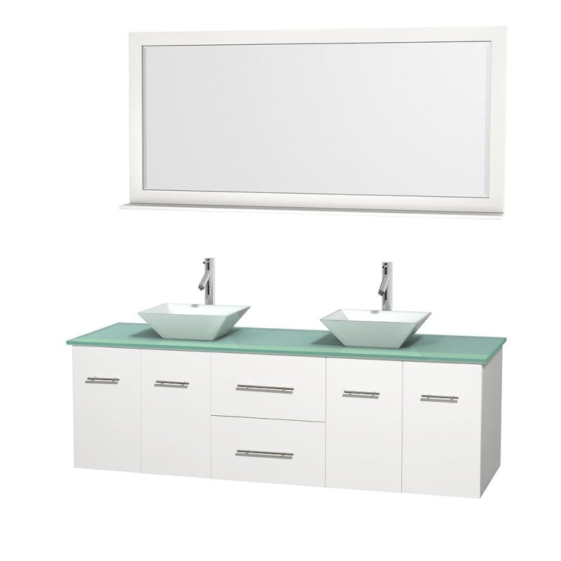 Wyndham Collection Centra 72" Double Bathroom Vanity Set for Vessel Sinks - Matte White WC-WHE009-72-DBL-VAN-WHT 5