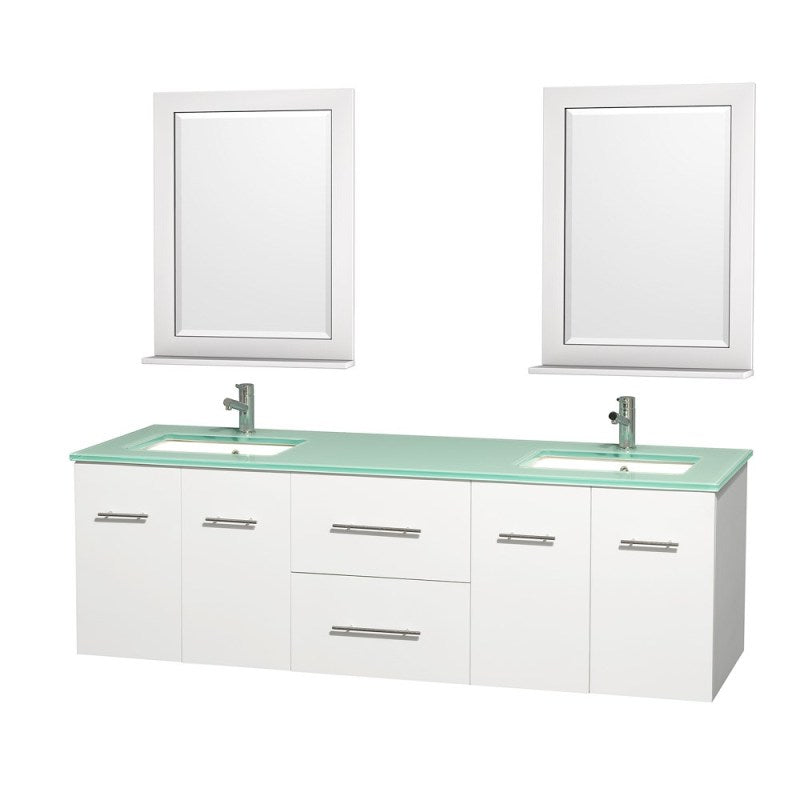 Wyndham Collection Centra 72" Double Bathroom Vanity for Undermount Sinks - Matte White WC-WHE009-72-DBL-VAN-WHT- 7