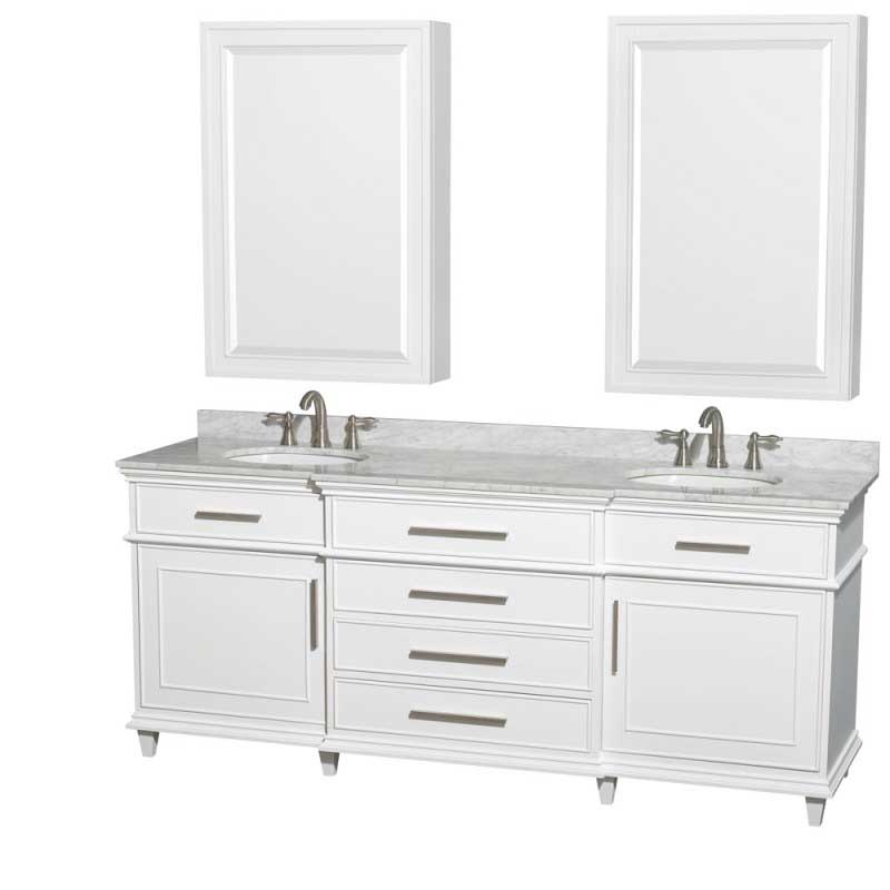 Wyndham Collection Berkeley 80" Double Bathroom Vanity - White WC-1717-80-DBL-WHT 6