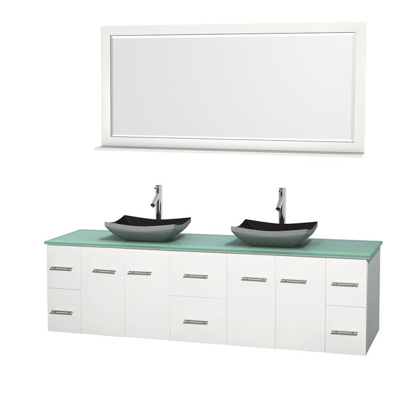 Wyndham Collection Centra 80" Double Bathroom Vanity Set for Vessel Sinks - Matte White WC-WHE009-80-DBL-VAN-WHT 4