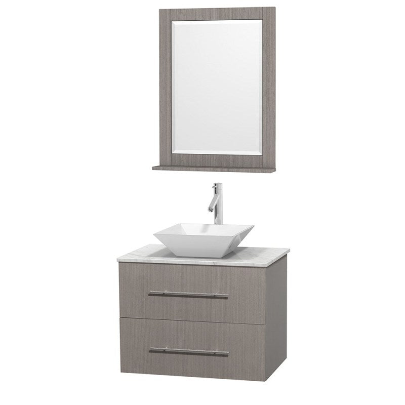 Wyndham Collection Centra 30" Single Bathroom Vanity Set for Vessel Sink - Gray Oak WC-WHE009-30-SGL-VAN-GRO