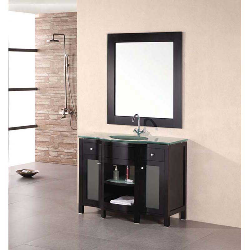 Design Element Rome 43" Single Sink Vanity Set in Espresso 2