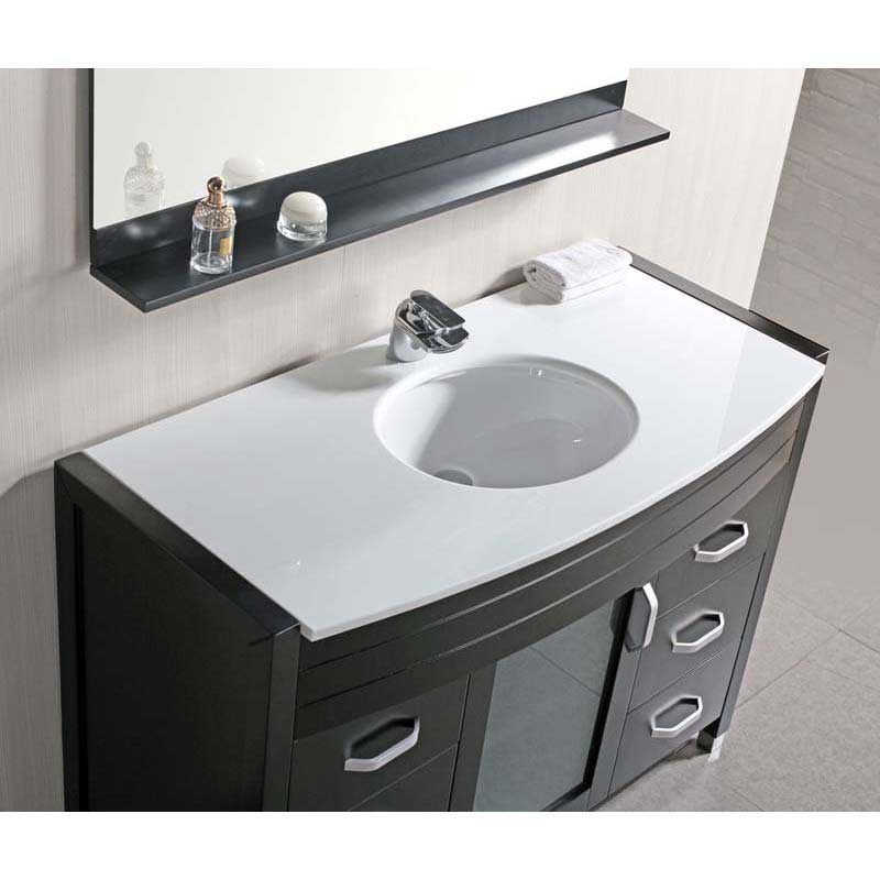 Design Element Waterfall 48" Single Sink Vanity Set w/ White Top 3