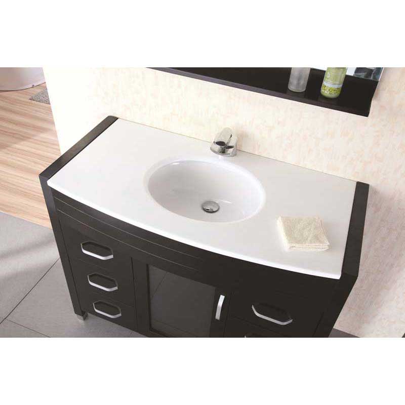Design Element Waterfall 48" Single Sink Vanity Set w/ White Top 7