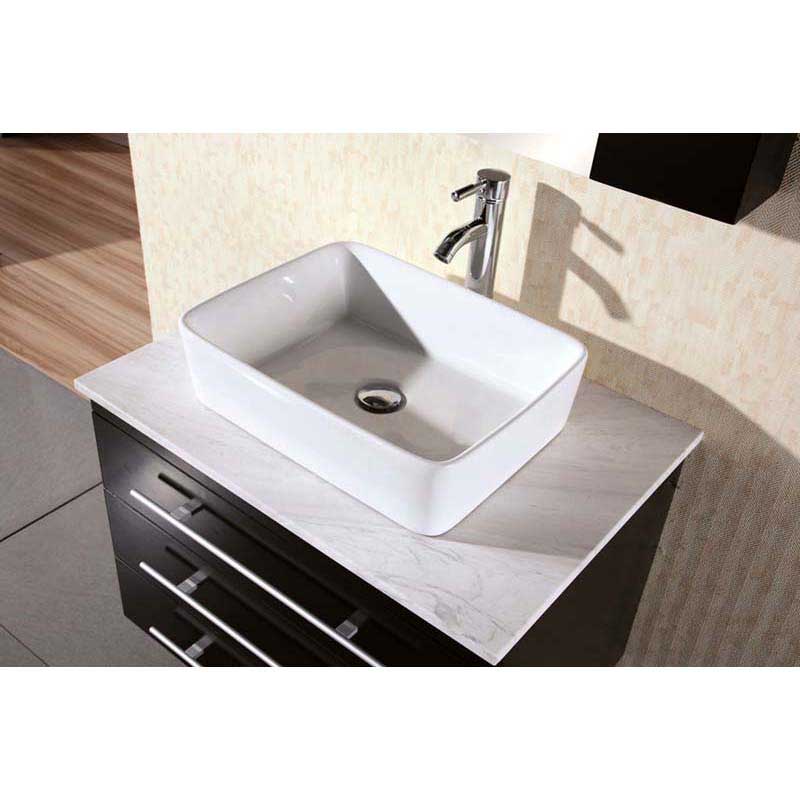 Design Element Portland 30" Single Sink - Wall Mount Vanity Set in Espresso 2