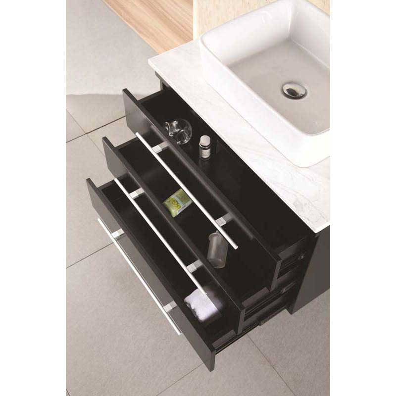 Design Element Portland 30" Single Sink - Wall Mount Vanity Set in Espresso 4