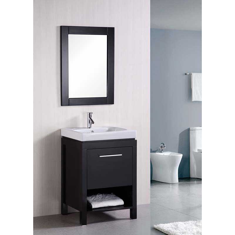 Design Element New York 24" Single Sink Vanity Set in Espresso 4