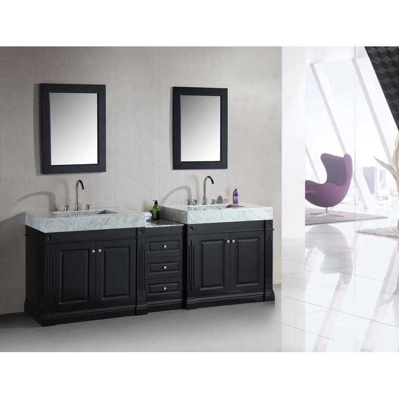 Design Element Odyssey 88" Double Sink Vanity Set with Trough Style Sinks 7