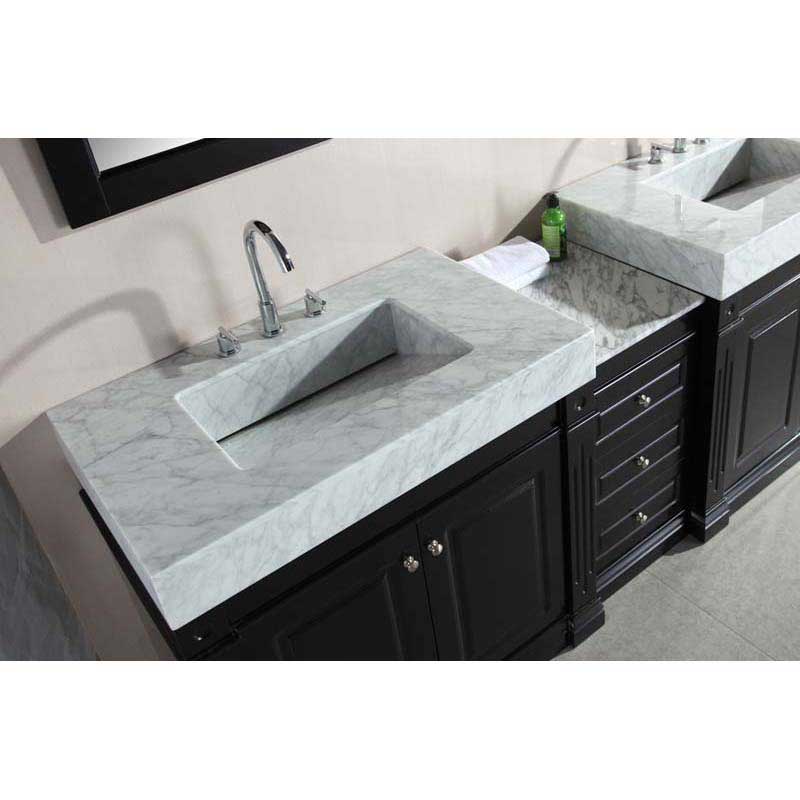 Design Element Odyssey 88" Double Sink Vanity Set with Trough Style Sinks 2